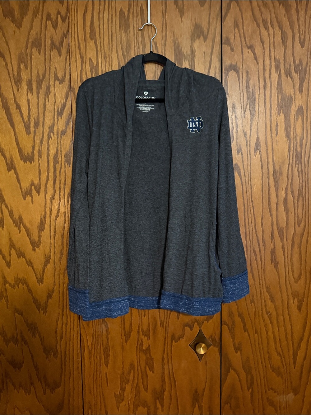 NWT Colosseum Notre Dame Fighting Irish Open Cardigan Women’s L